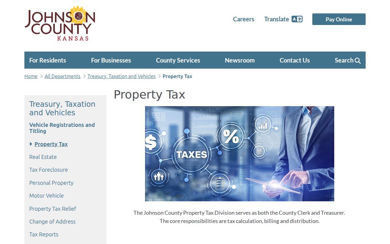 Olathe residents directory Johnson County property tax search